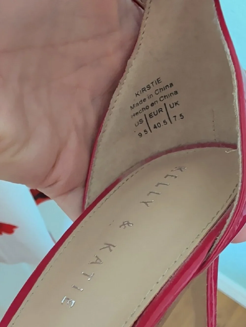 Kelly & Katie Hot Pink Patent Ankle-Strap Heels